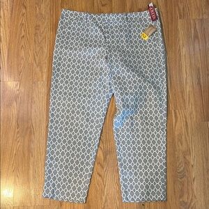 Merona Pants Patterned Straight Leg Pants Size 16 NWT